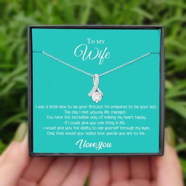 to my future wife necklace, engagement gift for girlfriend, sentimental bride from groom, birthday fiancee chains, Silver
to my future wife necklace, engagement gift for girlfriend, sentimental bride from groom, birthday fiancee chains, Silver
