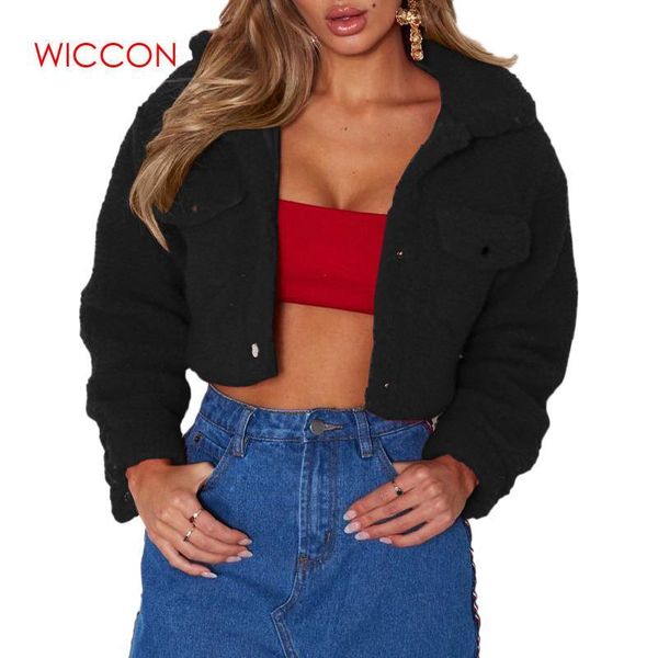women's jackets elegant solid color cropped teddy jacket women front pockets thick warm coat autumn winter soft short streetwear female, Black;brown
women's jackets elegant solid color cropped teddy jacket women front pockets thick warm coat autumn winter soft short streetwear female, Black;brown