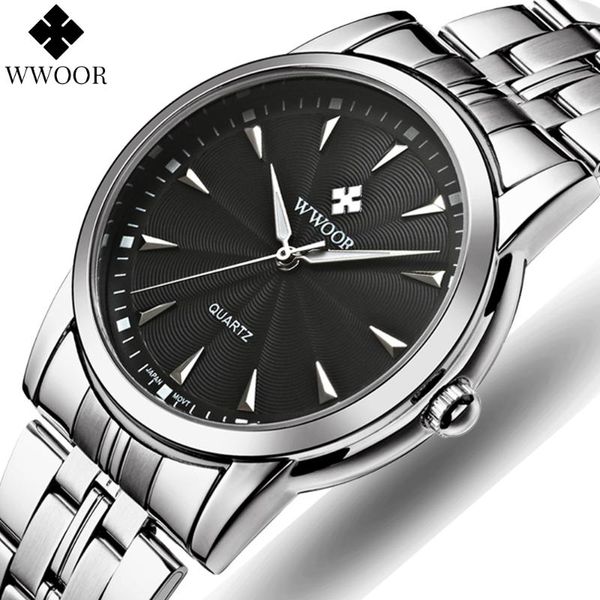 wristwatches wwoor 2021 mens watches quartz casual business black stainless steel square men's watch reloj hombre, Slivery;brown 
wristwatches wwoor 2021 mens watches quartz casual business black stainless steel square men's watch reloj hombre, Slivery;brown