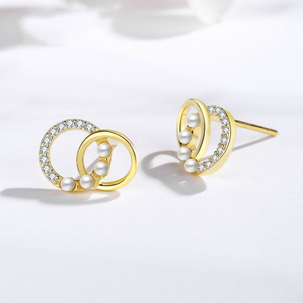 s925 silver geometric circle pearl earrings female korean temperament gentle earrings small and versatile earrings, Golden
s925 silver geometric circle pearl earrings female korean temperament gentle earrings small and versatile earrings, Golden