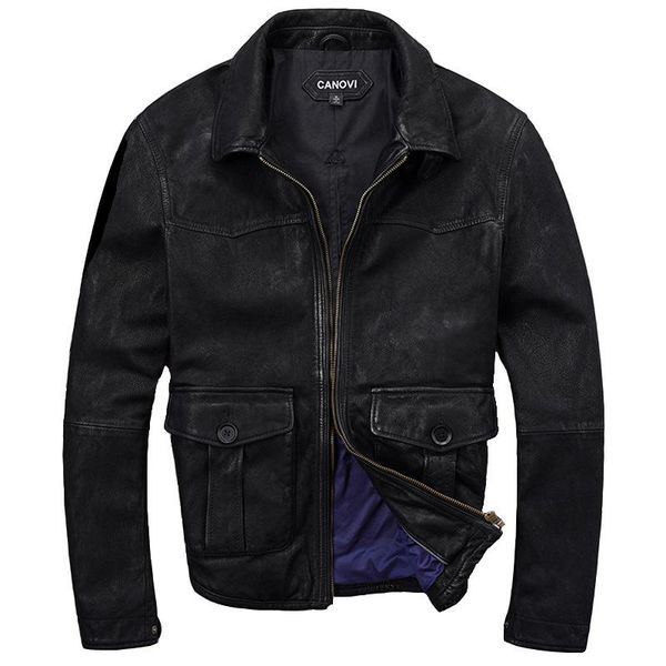 men's leather & faux manufacturers supply business leisure layer cattle jacket american style clothing wholesale, Black
men's leather & faux manufacturers supply business leisure layer cattle jacket american style clothing wholesale, Black