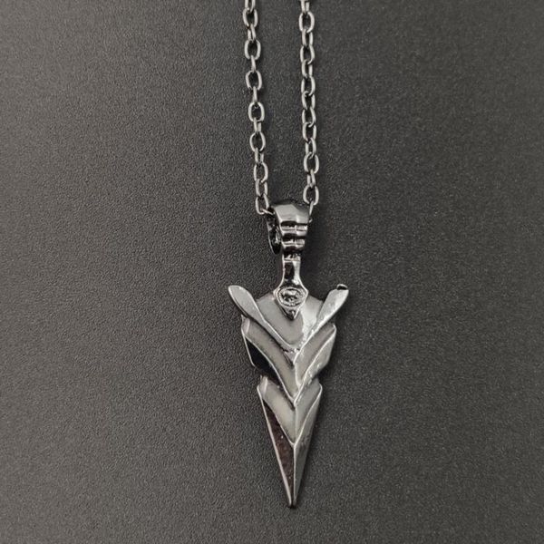pendant necklaces hip hop punk long necklace luminous glowing arrow knight spear for women men halloween gift, Silver 
pendant necklaces hip hop punk long necklace luminous glowing arrow knight spear for women men halloween gift, Silver