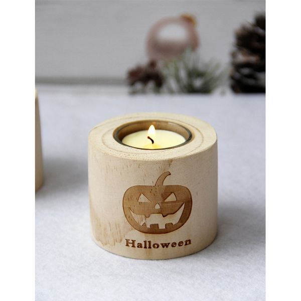 Halloween scary pumpkin expression decoration ornaments laser engraved wooden candle holder simple European pastoral style candle cup
Halloween scary pumpkin expression decoration ornaments laser engraved wooden candle holder simple European pastoral style candle cup