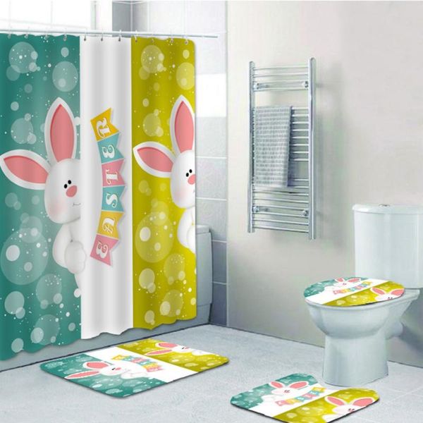 bath accessory set 2021 style easter 4pcs carpet bathroom floor mat a variety of scenarios good
