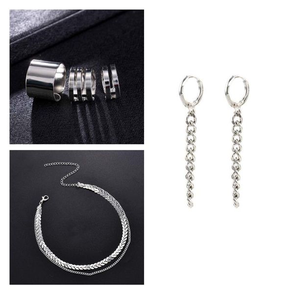 earrings & necklace fashion women lady elegant v sequins chain bib party double layer jewelry choker gift, Silver
earrings & necklace fashion women lady elegant v sequins chain bib party double layer jewelry choker gift, Silver