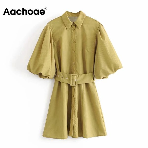 aachoae summer solid mini dress for women puff short sleeve chic bandage dress single breasted elegant lady dresses vestidos 210413, Black;gray
aachoae summer solid mini dress for women puff short sleeve chic bandage dress single breasted elegant lady dresses vestidos 210413, Black;gray