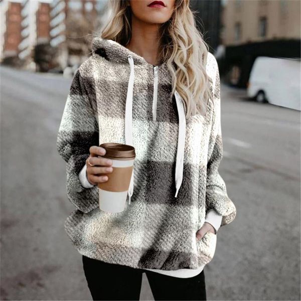 women's hoodies & sweatshirts autumn winter thick warm coat velvet women fluffy hoodie sweatshirt plaid pullover casual lady loose lon, Black
women's hoodies & sweatshirts autumn winter thick warm coat velvet women fluffy hoodie sweatshirt plaid pullover casual lady loose lon, Black