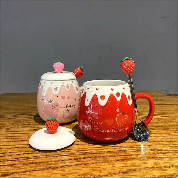 400ml cute ceramic cup pink for girl with lid spoon mug strawberry large capacity personalized breakfast coffee mugs
400ml cute ceramic cup pink for girl with lid spoon mug strawberry large capacity personalized breakfast coffee mugs