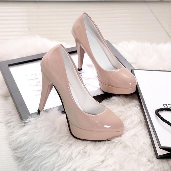dress shoes women pumps fashion classic patent leather high heels nude sharp head paltform wedding plus size 34-42, Black
dress shoes women pumps fashion classic patent leather high heels nude sharp head paltform wedding plus size 34-42, Black