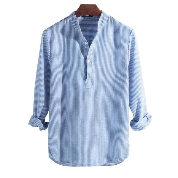 men's casual shirts high-quality shirt cotton striped print stand-up collar loose blue blouse spring -selling trendy clothing 2021 5xl, White;black
men's casual shirts high-quality shirt cotton striped print stand-up collar loose blue blouse spring -selling trendy clothing 2021 5xl, White;black