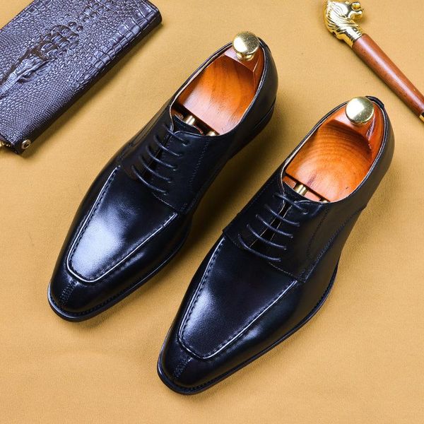 dress shoes great2021 formal business wear youth breathable autumn versatile fashion casual pointed british genuine leather men's, Black
dress shoes great2021 formal business wear youth breathable autumn versatile fashion casual pointed british genuine leather men's, Black