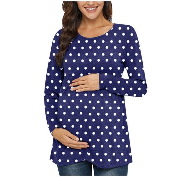 maternity & tees fashion and blouses for woman long sleeve dot printed pregnant shirt casual o-neck blouse femme enceinte, White
maternity & tees fashion and blouses for woman long sleeve dot printed pregnant shirt casual o-neck blouse femme enceinte, White