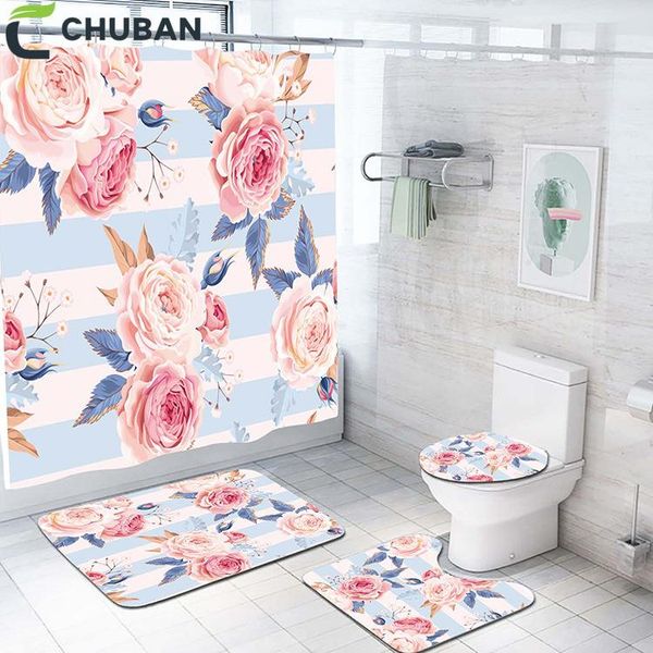 shower curtains chuban non-slip 4pcs fresh plant 3d printed pattern curtain pedestal rug toilet cover mat bath set bathroom decor a7
shower curtains chuban non-slip 4pcs fresh plant 3d printed pattern curtain pedestal rug toilet cover mat bath set bathroom decor a7