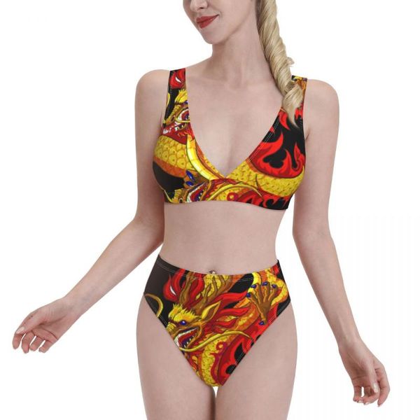 women's swimwear bikini chinese dragon ed hardies 2021 women swimsuit high waist dress sets art beach wear, White;black
women's swimwear bikini chinese dragon ed hardies 2021 women swimsuit high waist dress sets art beach wear, White;black