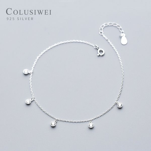 colusiwei dazzling clear cz anklet women 925 sterling silver bracelet for leg foot jewelry fashion accessories, Red;blue
colusiwei dazzling clear cz anklet women 925 sterling silver bracelet for leg foot jewelry fashion accessories, Red;blue