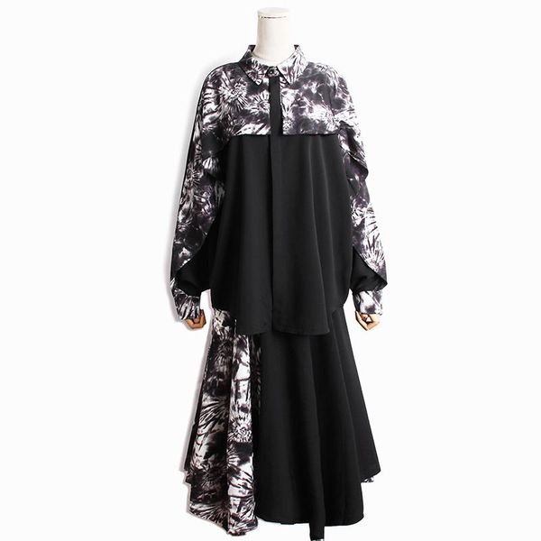 abstract print sets women stitching personality shirt fashion suit loose lazy plus size pants two-piece women's two piece, White
abstract print sets women stitching personality shirt fashion suit loose lazy plus size pants two-piece women's two piece, White