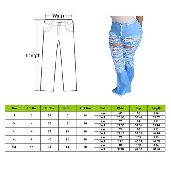 2011ripped jeans fringe hollow out ruffle flare denim pants high waist bodycon hole women trousers club outfits, Blue
2011ripped jeans fringe hollow out ruffle flare denim pants high waist bodycon hole women trousers club outfits, Blue