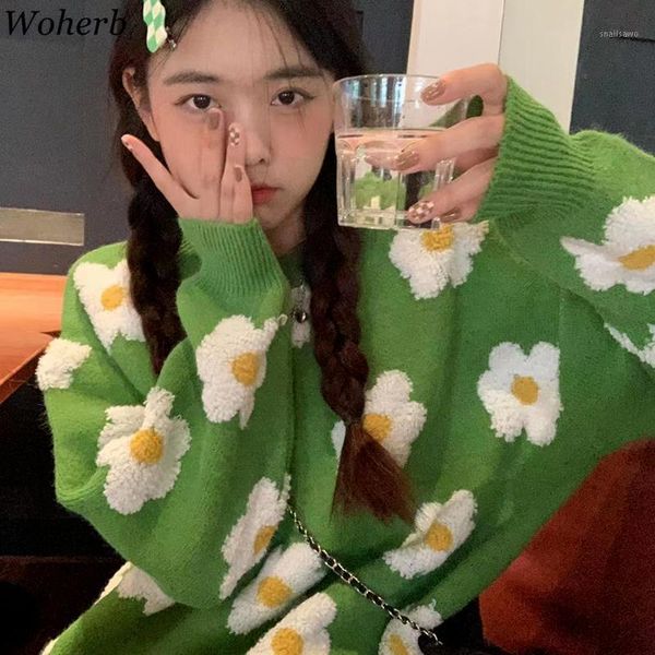 women's sweaters woherb spring autumn women pullovers loose vintage flower jacquard preppy style patchwork knitted korean casual female, White;black
women's sweaters woherb spring autumn women pullovers loose vintage flower jacquard preppy style patchwork knitted korean casual female, White;black