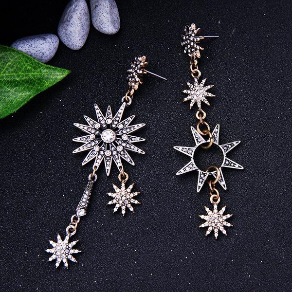 dangle & chandelier asymmetric vintage earrings for women long style ear piercing star punk jewelry, Silver
dangle & chandelier asymmetric vintage earrings for women long style ear piercing star punk jewelry, Silver
