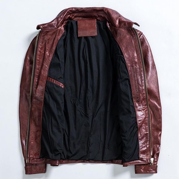 men's leather & faux fashion mens motorcycle biker natural cow jacket slim fit business casual genuine punk outwear coat 4xl, Black
men's leather & faux fashion mens motorcycle biker natural cow jacket slim fit business casual genuine punk outwear coat 4xl, Black