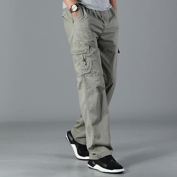 men's pants summer men cargo pocket zipper out door big size simple army green straight trousers loose gray, Black
men's pants summer men cargo pocket zipper out door big size simple army green straight trousers loose gray, Black
