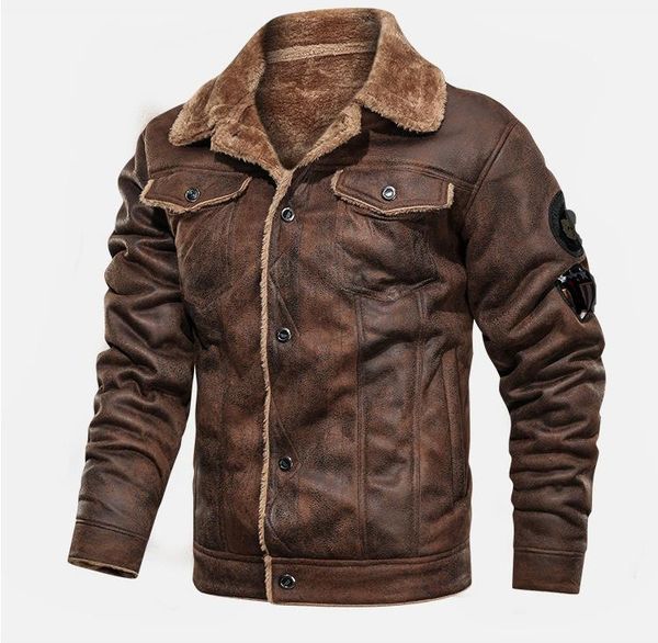 winter men's fur leather jacket coat male retro suede streetwear thicken bomber men brand biker & faux, Black
winter men's fur leather jacket coat male retro suede streetwear thicken bomber men brand biker & faux, Black