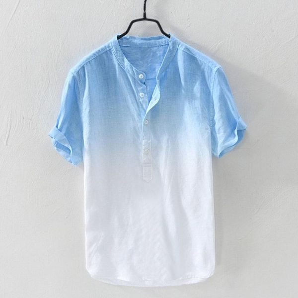 men's casual shirts cotton and linen shirt short sleeve cool thin breathable youth stand collar ready-to-wear hanging dyed gradient col, White;black
men's casual shirts cotton and linen shirt short sleeve cool thin breathable youth stand collar ready-to-wear hanging dyed gradient col, White;black