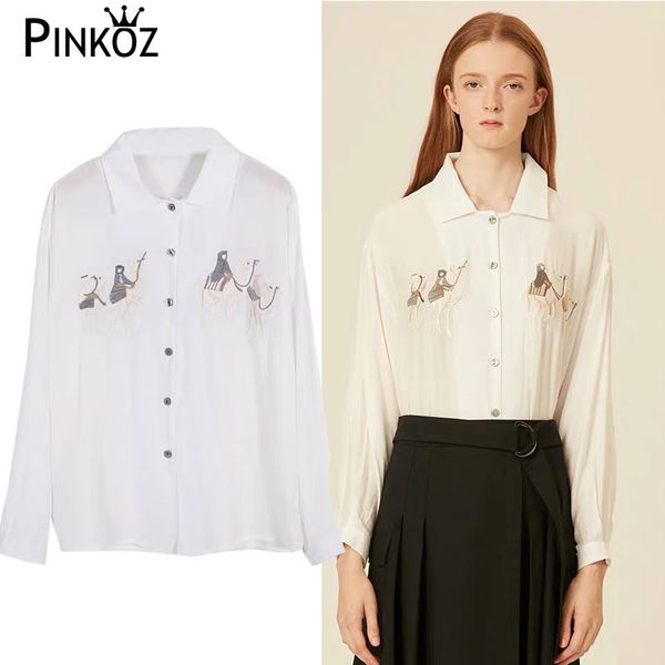 spring summer white shirt women cartton embroidery young style casual streetwear blouse ropa mujer 210421
spring summer white shirt women cartton embroidery young style casual streetwear blouse ropa mujer 210421