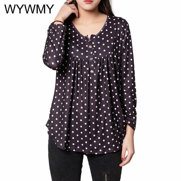 women's blouses & shirts wywmy spring autumn oversized o-neck shirt dress long sleeve polka dot loose chiffon femme clothing, White
women's blouses & shirts wywmy spring autumn oversized o-neck shirt dress long sleeve polka dot loose chiffon femme clothing, White