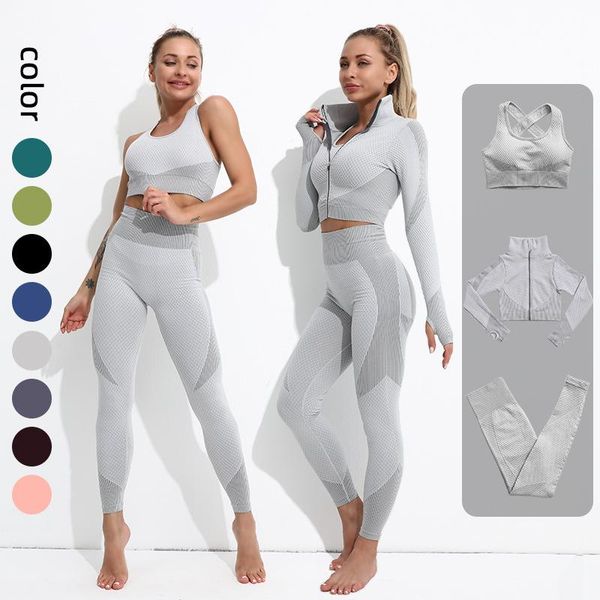 yoga outfit 2\3pcs gym set women sports bra pants tights sets high waist workout leggings zippper long sleeve shirts fitness suit
yoga outfit 2\3pcs gym set women sports bra pants tights sets high waist workout leggings zippper long sleeve shirts fitness suit