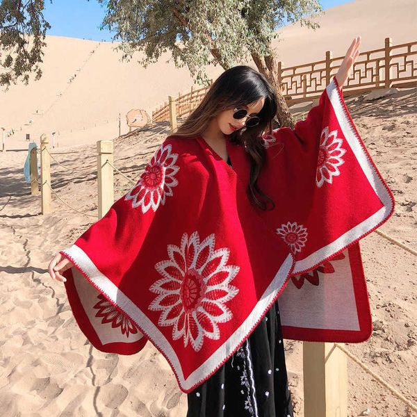 ethnic cape fork shawl chaka salt lake dert yunnan tourism po lijiang scarf women's versatile coat, Blue;gray
ethnic cape fork shawl chaka salt lake dert yunnan tourism po lijiang scarf women's versatile coat, Blue;gray
