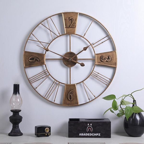 large vintage metal wall clock home decor livingroom roman round shape decorativehome decoration accessories 60cm clocks
large vintage metal wall clock home decor livingroom roman round shape decorativehome decoration accessories 60cm clocks