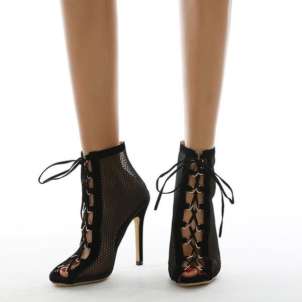 boots 2021 summer women ankle strap sandals peep toe mesh fashion stiletto high heels casual shoes for lace up bottes, Black
boots 2021 summer women ankle strap sandals peep toe mesh fashion stiletto high heels casual shoes for lace up bottes, Black