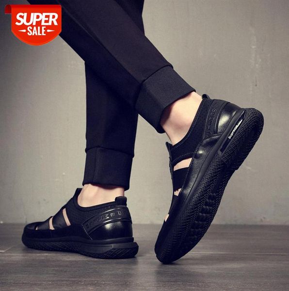 men's sandals, leather, korean business casual, hollow and breathable, baotou leather shoes for men #ue8m, Black
men's sandals, leather, korean business casual, hollow and breathable, baotou leather shoes for men #ue8m, Black