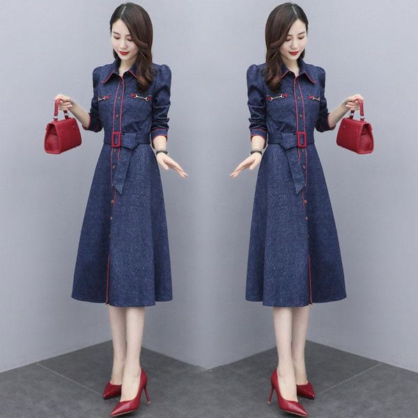 casual dresses autumn dress women 2021 korean style vintage temperament female single-breasted long-sleeve vestidos r490, Black;gray
casual dresses autumn dress women 2021 korean style vintage temperament female single-breasted long-sleeve vestidos r490, Black;gray