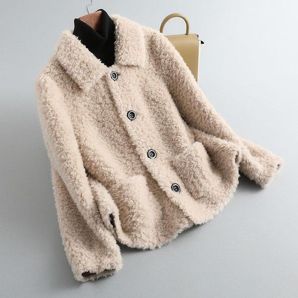 women's fur & faux women 2021 sheepskin wool coat ladies winter single breasted genuine outwear jacket female thick warm real overcoat, Black
women's fur & faux women 2021 sheepskin wool coat ladies winter single breasted genuine outwear jacket female thick warm real overcoat, Black