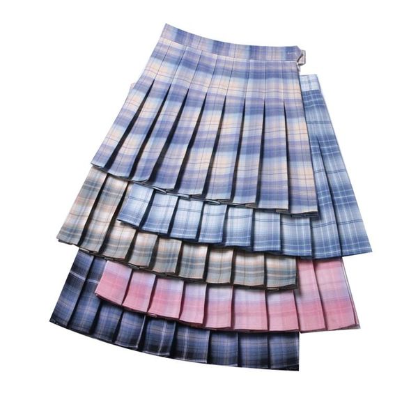 skirts summer women pleated 2021 high waist female plaid skirt slim casual ladies mini cute sweet girls dance, Black 
skirts summer women pleated 2021 high waist female plaid skirt slim casual ladies mini cute sweet girls dance, Black