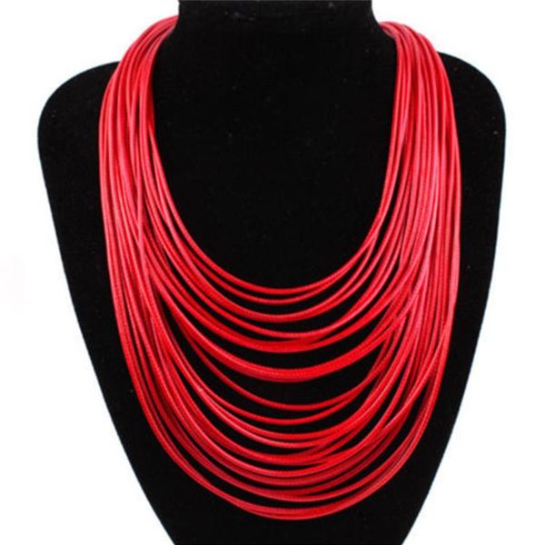 chains multi-layer fabala bohemian multicolor leather rope jewelry accessories necklace long all-match pendant, Silver
chains multi-layer fabala bohemian multicolor leather rope jewelry accessories necklace long all-match pendant, Silver