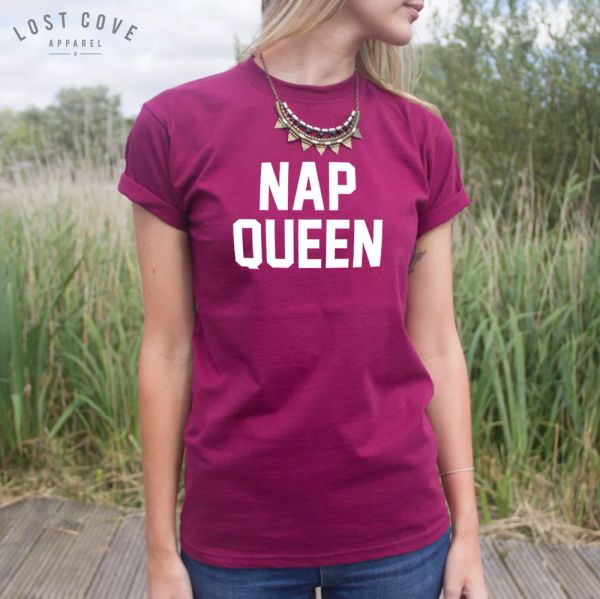 * nap queen t-shirt funny slogan sleep i love sleeping naps i'd rather be *, White;black
* nap queen t-shirt funny slogan sleep i love sleeping naps i'd rather be *, White;black