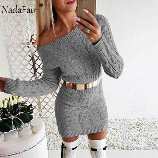 nadafair knitted warm sweater dress women vestidos pink black bodycon mini long sleeve white autumn winter dress woman y1006, Black;gray
nadafair knitted warm sweater dress women vestidos pink black bodycon mini long sleeve white autumn winter dress woman y1006, Black;gray