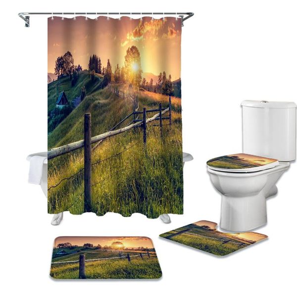 shower curtains rural green landscape durable waterproof curtain set bathroom rugs carpet toilet seat cover pad floor mat
shower curtains rural green landscape durable waterproof curtain set bathroom rugs carpet toilet seat cover pad floor mat