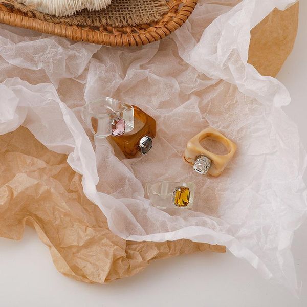 cluster rings lovoacc charming irregular geometric for women chic transparent brown color resin arcylic chunky ring minimalist jewelry, Golden;silver
cluster rings lovoacc charming irregular geometric for women chic transparent brown color resin arcylic chunky ring minimalist jewelry, Golden;silver