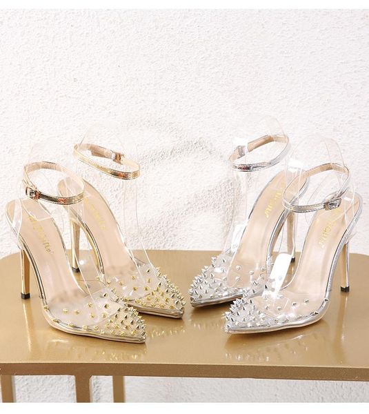 dress shoes 2021 gold silver transparent rivet diamond high heel sandals pointed crystal party heels, Black
dress shoes 2021 gold silver transparent rivet diamond high heel sandals pointed crystal party heels, Black
