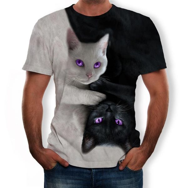 men's t-shirts o-neck oversized t-shirt male 2021 summer animal cat short sleeved loose tshirts 3d digital printing 6xl pullover, White;black
men's t-shirts o-neck oversized t-shirt male 2021 summer animal cat short sleeved loose tshirts 3d digital printing 6xl pullover, White;black
