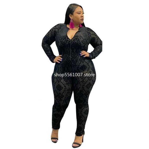 women's jumpsuits & rompers xl-5xl pure black skinng long sleeve full length jumpsuit spring streetwear women front zip bodycon femme c, Black;white
women's jumpsuits & rompers xl-5xl pure black skinng long sleeve full length jumpsuit spring streetwear women front zip bodycon femme c, Black;white