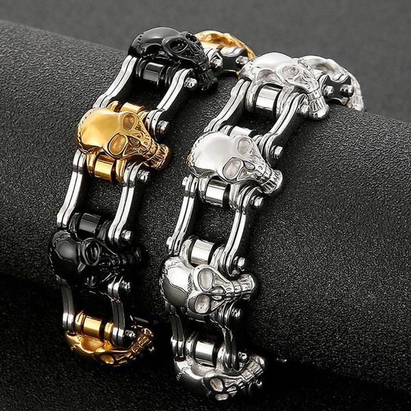 link, chain punk men's bicycle bike bracelets & bangles black motorcycle bracelet men 316l stainless steel skull link biker jewelry
link, chain punk men's bicycle bike bracelets & bangles black motorcycle bracelet men 316l stainless steel skull link biker jewelry
