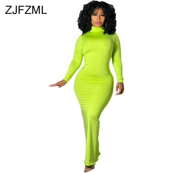 fluorescence green backless long party dress women fashion full sleeve turtleneck wrap elegant female bandage vestido casual dresses, Black;gray
fluorescence green backless long party dress women fashion full sleeve turtleneck wrap elegant female bandage vestido casual dresses, Black;gray