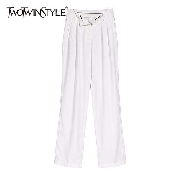 elegant loose full length pant female high waist hit color pleated straight pants women fashion summer clothes 210521, Black;white
elegant loose full length pant female high waist hit color pleated straight pants women fashion summer clothes 210521, Black;white