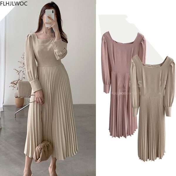 casual dresses korean chic fashion fall autumn long sleeve lace-up bow tie dress office lady women square collar solid pleated, Black;gray
casual dresses korean chic fashion fall autumn long sleeve lace-up bow tie dress office lady women square collar solid pleated, Black;gray
