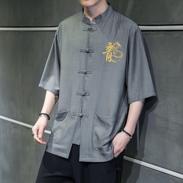 ethnic clothing 2021 summer chinese style shirt men tang suit button dragon pirnt streetwear shirts half sleeve 31168, Red
ethnic clothing 2021 summer chinese style shirt men tang suit button dragon pirnt streetwear shirts half sleeve 31168, Red
